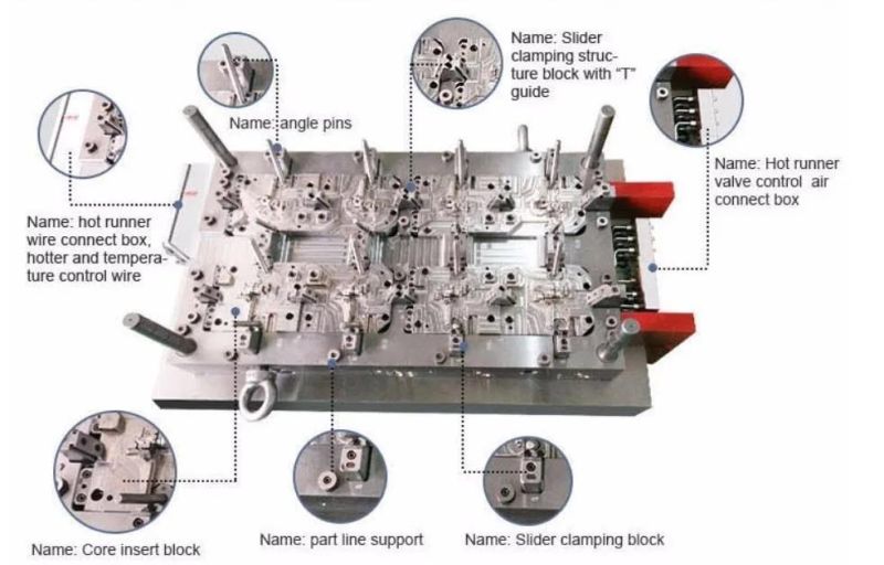 OEM 2K Plastic Injection Mold for Fire Alarm Detector Housing