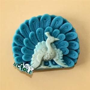 H0206 Peacock Shape Silicone Soap Mold Animal Decorating Silicon Resin Mould