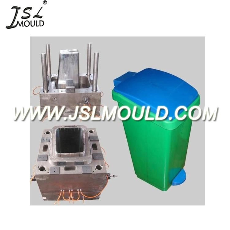 Injection Plastic Swing Lid Trash Can Mould