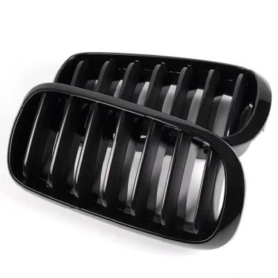 ABS Plastic Auto Dual Slat Front Hood Carbon Fiber Grill