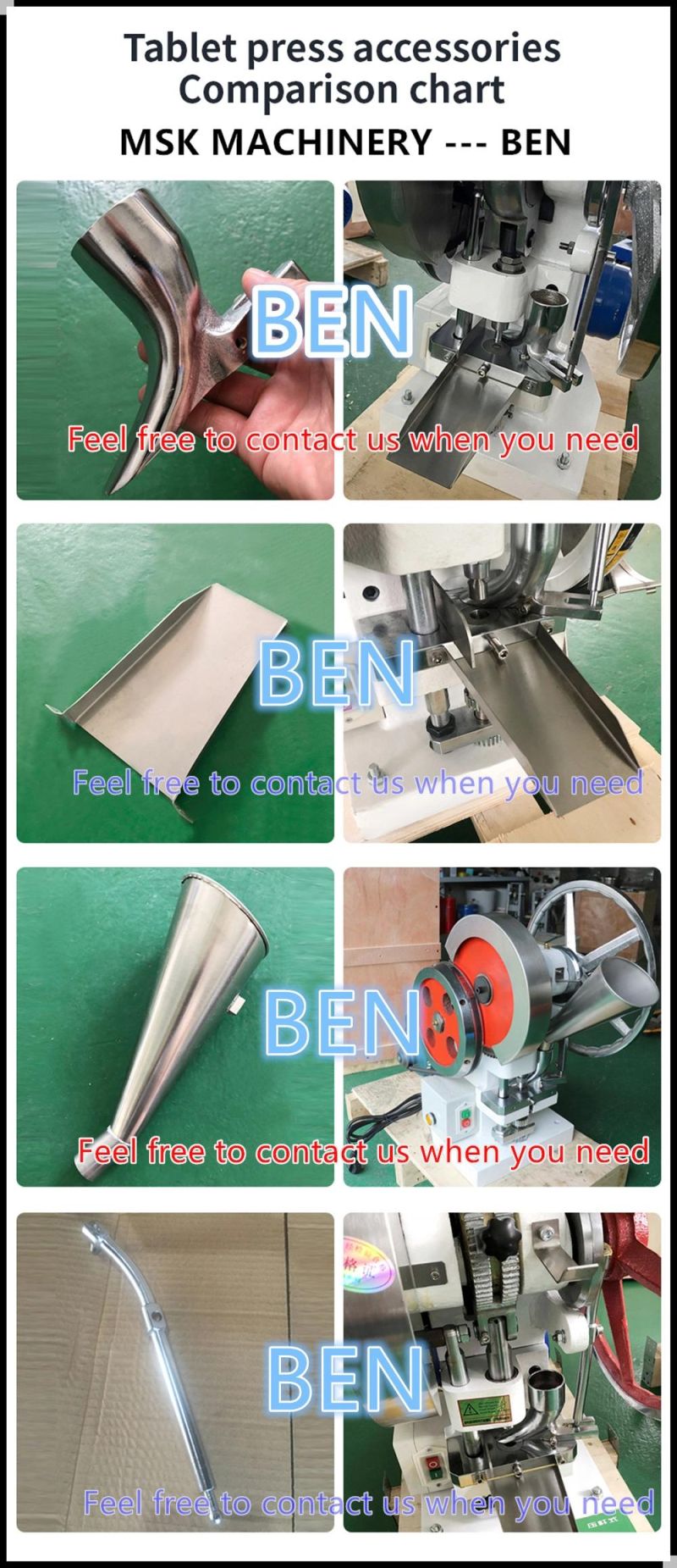 Pill Press Mold Tdp1.5 Tdp5 Tdp6 Tdp-0 Mold Punching Mold for Tdp Single Punch Tablet Press