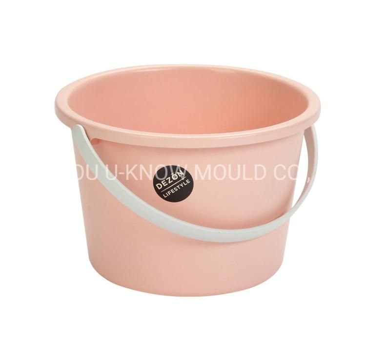 Plastic Household Bucket Injection Mould with Anti Slip Handle Bucket Mold