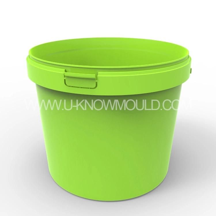 High Quality Painting Pail Injection Mould with Lid Paint Bucket Mold