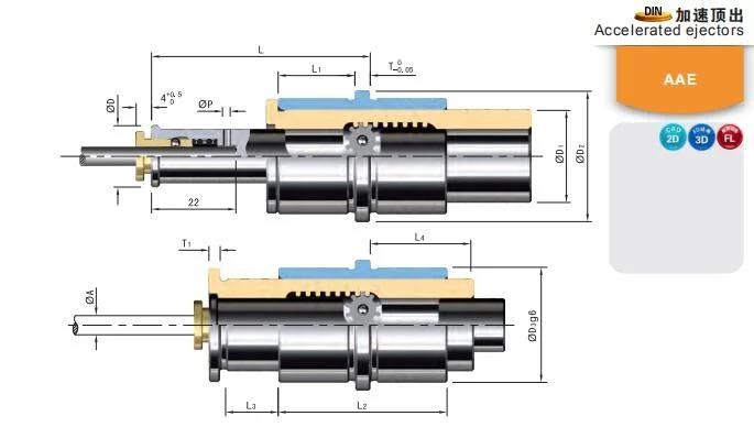 Plastic Injection Mould Parts Accelerated Ejectors for Molds