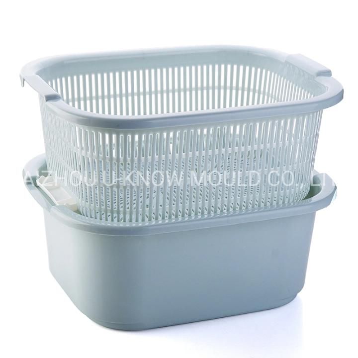 Drain Basket Plastic Injection Mold Washing Basket Mould