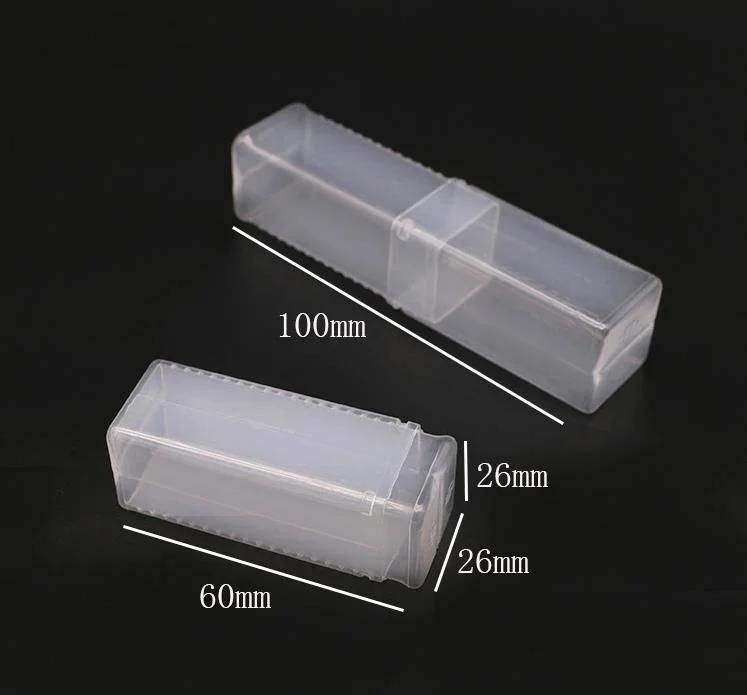Transparent PP Rectangular Flat Acrylic Pastry Box with Lid