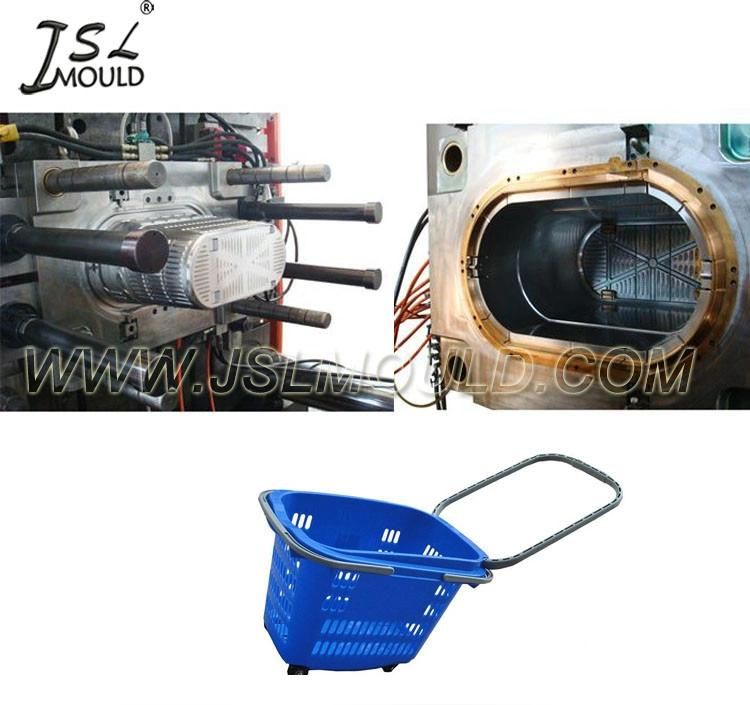 Customized Injection Plastic Shopping Basket Trolley Mould