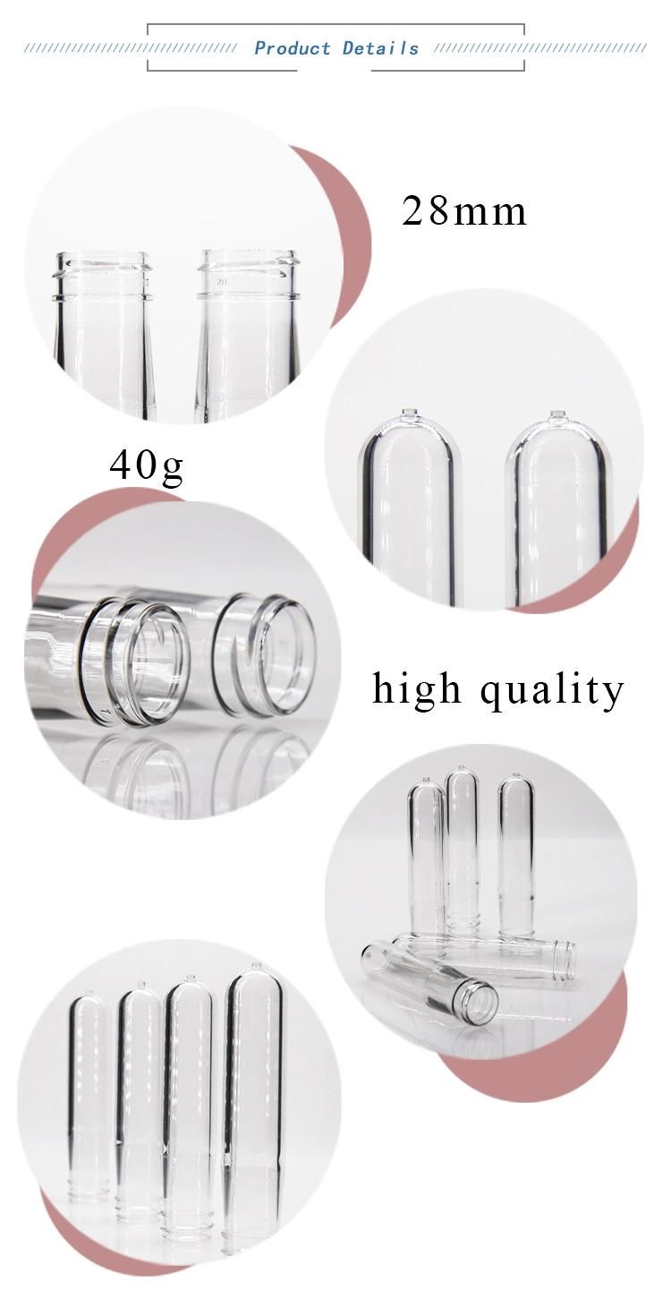 28mm 40g Pet Shampoo Bottle Preform Cosmetic Product Preform