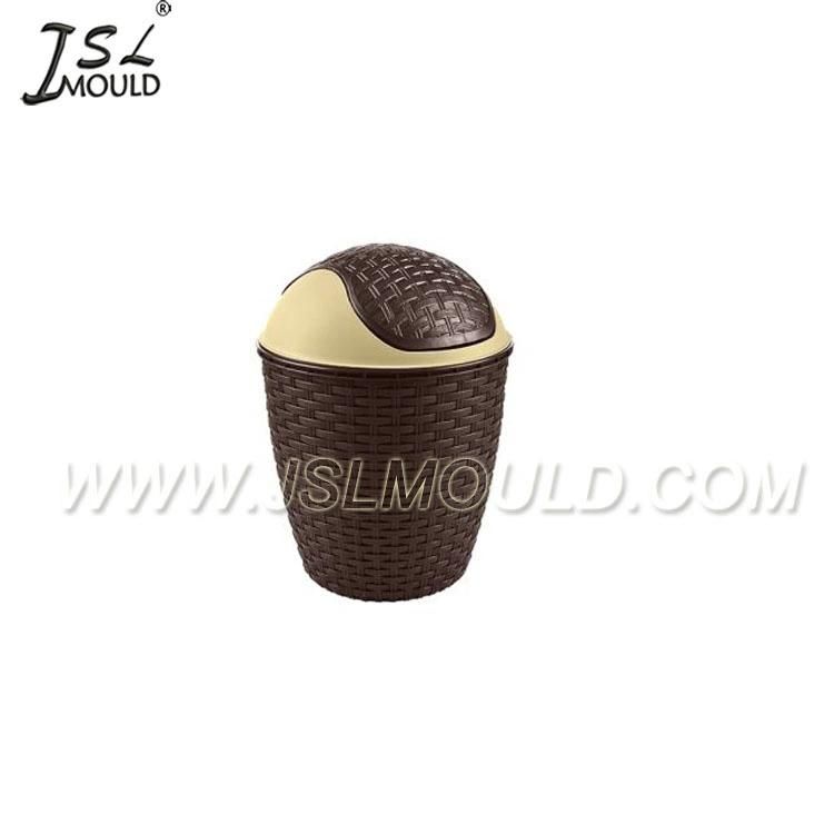 Rattan Style Plastic Pedal Dustbin Mold Manufacturer