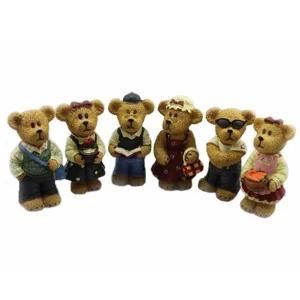 R0754-9 Silicone Soap and Candle Mold Cartoon Bear Family Silicon Craft Mould for ...