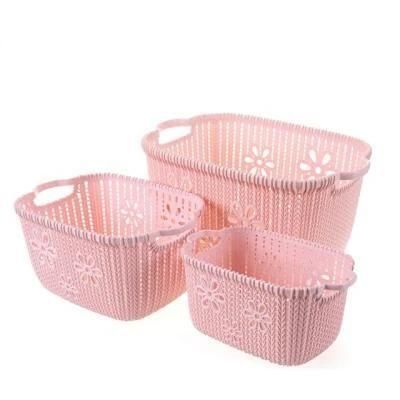 Plastic Rattan Design Storage Box with Lid Mould Factory