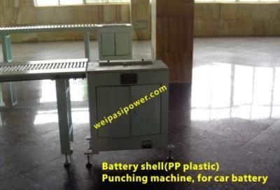 Manual operation Battery shell(PP plastic) punching machine, for car battery, weipasi ...
