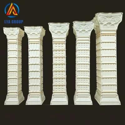 High Quality Plastic Precast Roman Pillar Concrete Fence Column Mould for Sale