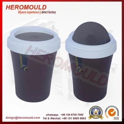 Modern Coffee Cup Shape Plastic Trash Bin Mould From Heromould