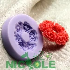 F0175 2012 High Quality Silicone Flower cake decoration molds