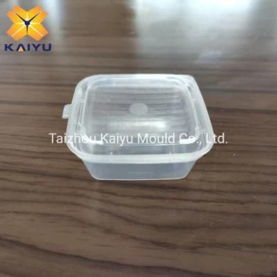 Customized Sauce Packaging Container Mould Flip-Top Plastic Box Injection Mold