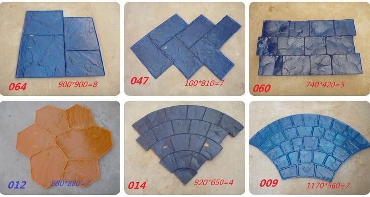 Decorative Roller Rubber Imprint Cement Concrete Stamp Mats Mould Stamping Moulds