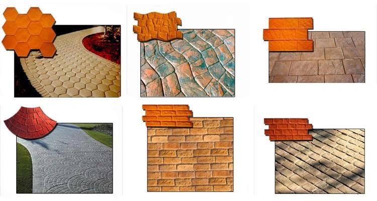 Decorative Rubber Silicone Roll Slate Pavement Stamped Concrete Moulds for Floor