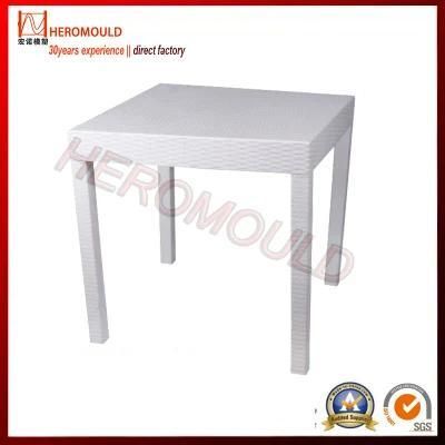 Plastic Outdoor Square Rattan Table Mould From Heromould