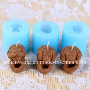 R0478 3D Three Nos' Monkey Shape Silicone Soap Candle Mold
