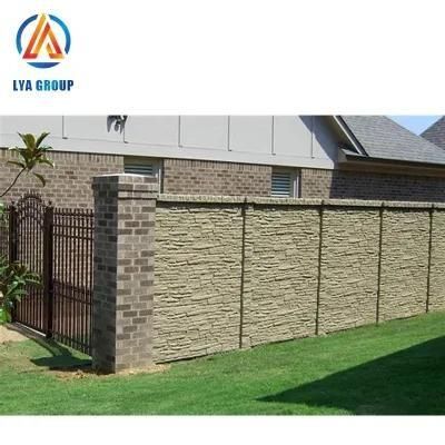 Lya Manufacturer Deep River Rock Garden Precast Concrete Fence Mold for Sale