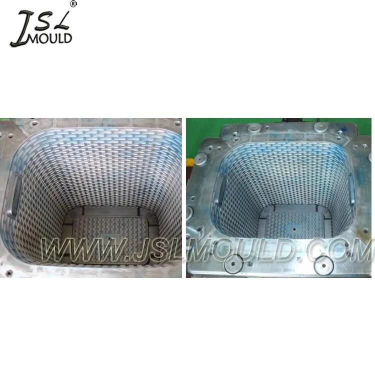 Rattan Style Plastic Pedal Dustbin Mold Manufacturer