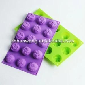 Different Flowers Silicone Cookies Mold Multi Cavity Silicon Bakery Biscuit Mould Rose ...