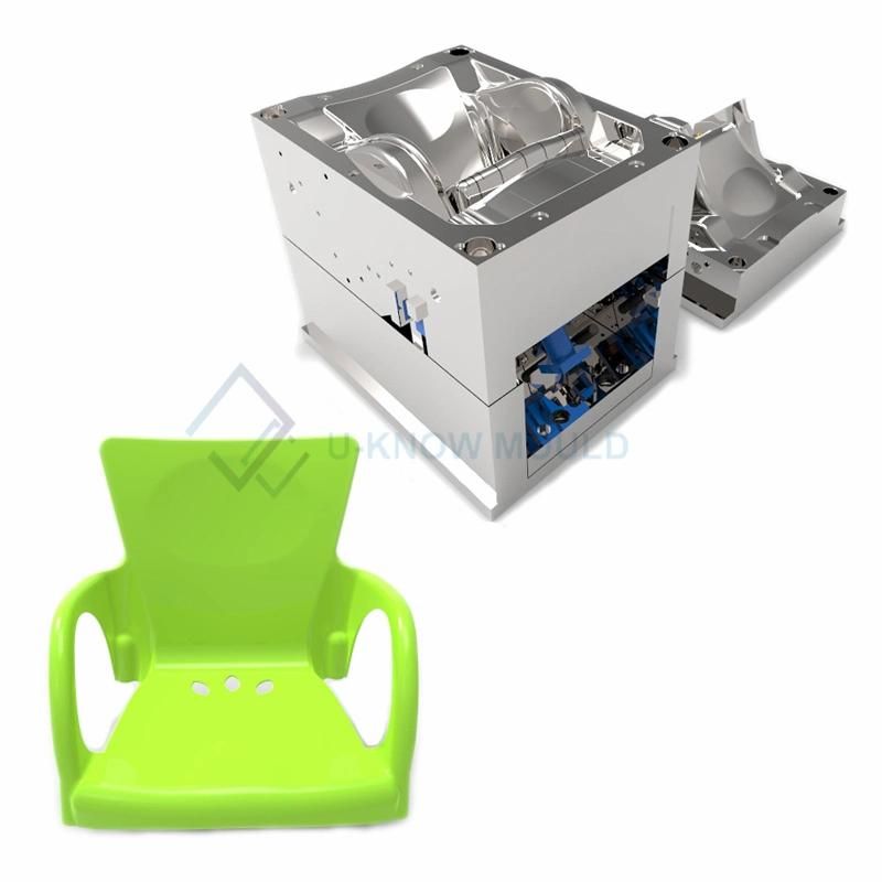 Steel Leg Plastic Injection Mould Arm Chair Mold