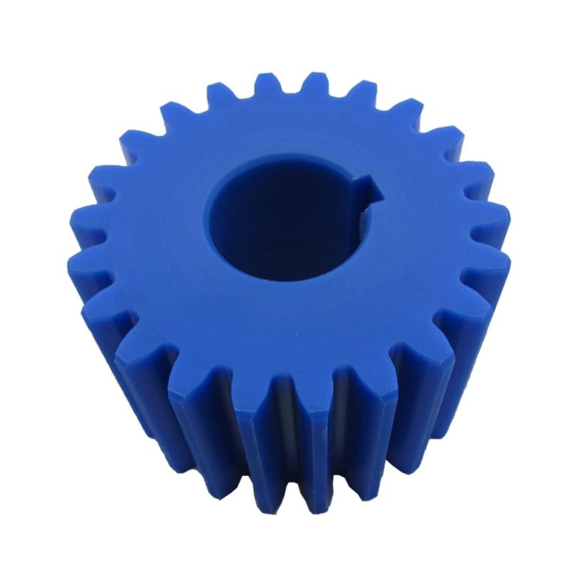 Black Plastic Nylon Tooth Gear Design Drawings Customized CNC Machined High Precision PA6 Double Spur Gear