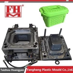 Plastic Injection PP Rattan Storage Box container Mould with Cover