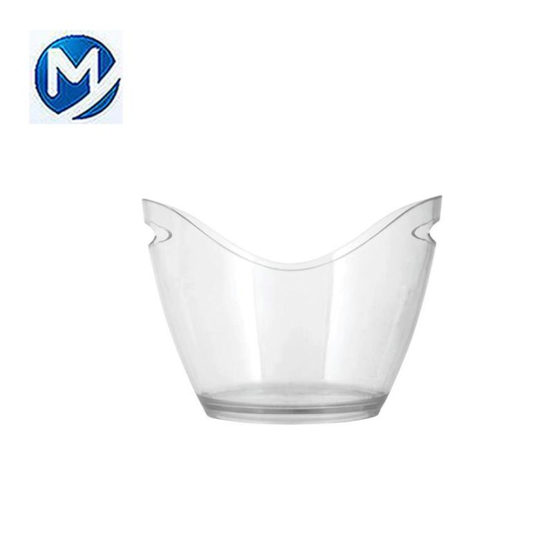 Transparent Plastic Ice Bucket of Beer and Wine Bottle