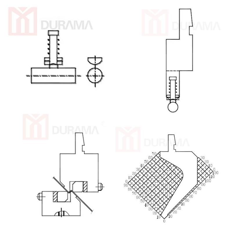 Top Gooseneck Punch, Top Tooling, Top Punch, Upper Tooling, Square Die, Square Multi-V Moulds for Press Brake