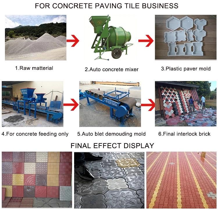 Plastic Pavement Tiles Driveway Interlocking Brick Paver Mold