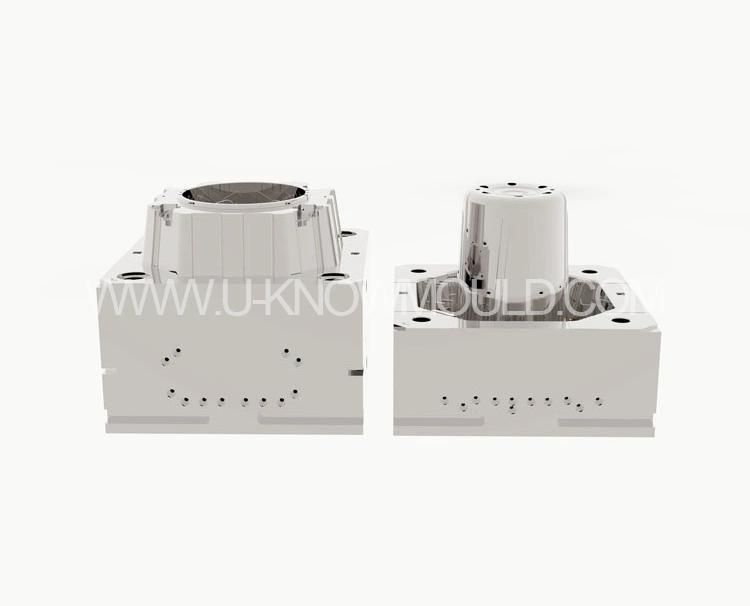 Plastic Household Garbage Can Injection Mould with Pressure Ring Plastic Dustbin Mold