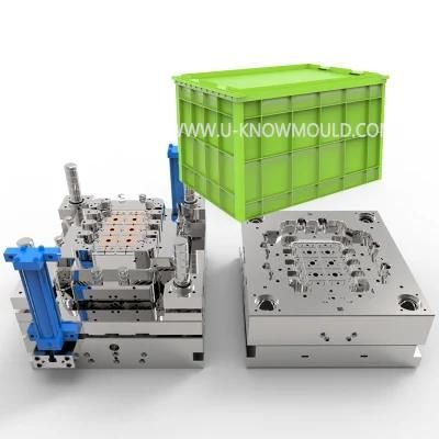 Plastic Turnover Box Injection Mould with Cover Crate Mold