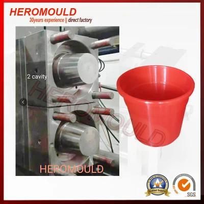 2 Cavity Plastic Mold Flower Pot Injection Mould Heromould