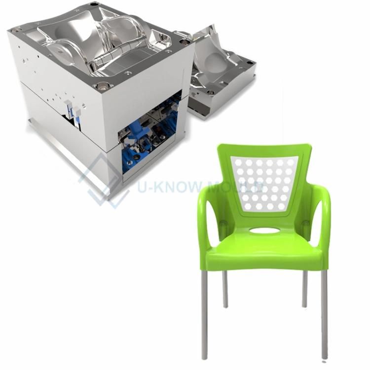 Steel Leg Plastic Injection Mould Arm Chair Mold