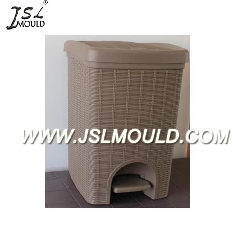 Quality Injection Plastic Rattan Style Trash Can Mould