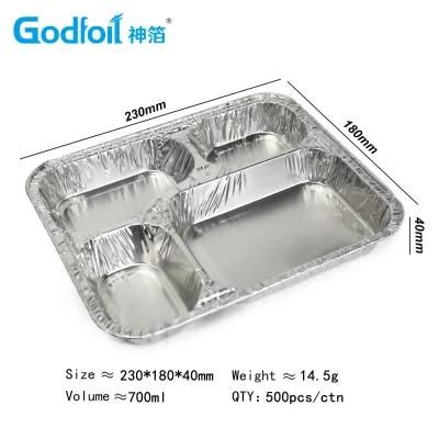 Aluminum Foil Container Multiple Compartment Takeaway Food Container Machine Mould