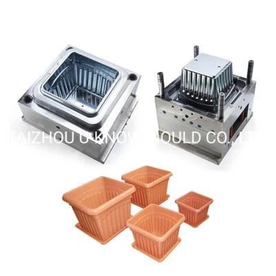 Square Plastic Flower Pot Injection Mould Plant Pot Mold for Garden