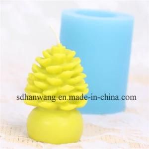 Lz0155 Christmas Pinecone Shape Silicone Candle Making Mold
