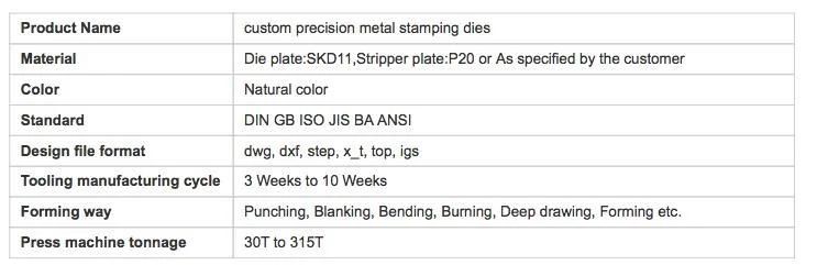 High Progressive Metal Stamping Punching Mold with ISO9001certification