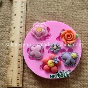 F1020 Fondant Decoration Multi Flowers Silicone Molds