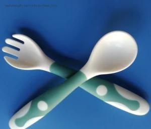 PP and TPE Plastic Over Mold Spoon and Fork, Plastic Injection Mold Manufacturer