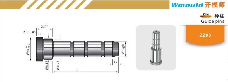 DIN Standard Plastic Injection Mold Components Guide Pin