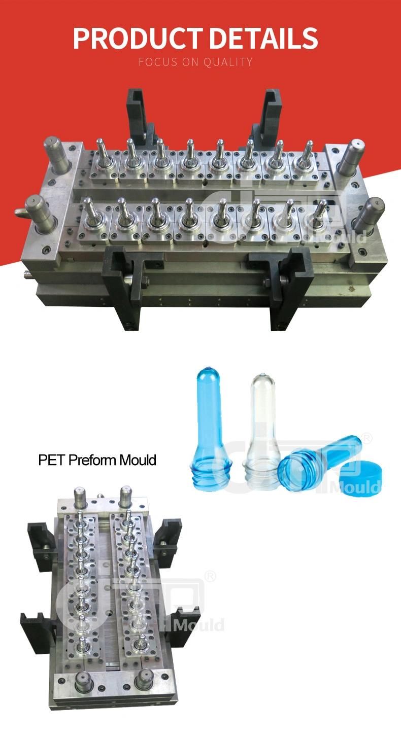 Customized Mineral Water Use 16 Cavities Pet Preform Plastic Injection Mould