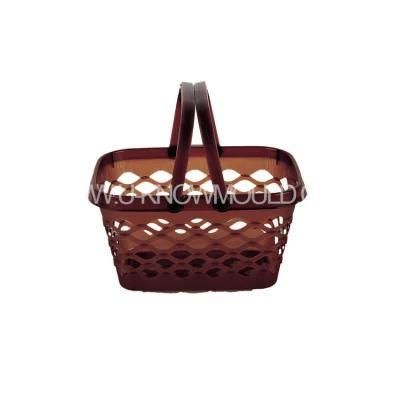 Green Plastic Shopping Basket Injection Mould Picnic Basket Mold