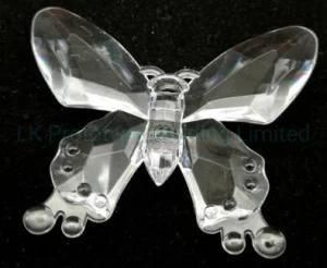 Custom Transparent Imitation Butterfly Crystal Plastic Accessories