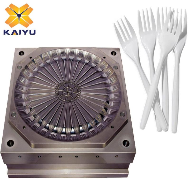 Cutlery Plastic Injection Mould Making for Disposable Fork Cake Fork Molds