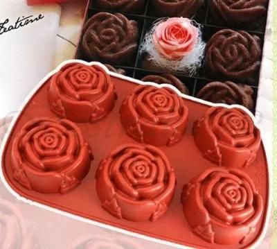 OEM Fancy Rose Shape Silicone Cake Mold